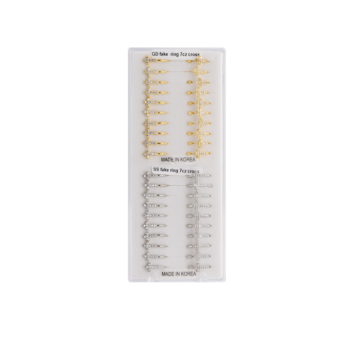 Nose Multi Stone Cross Fake