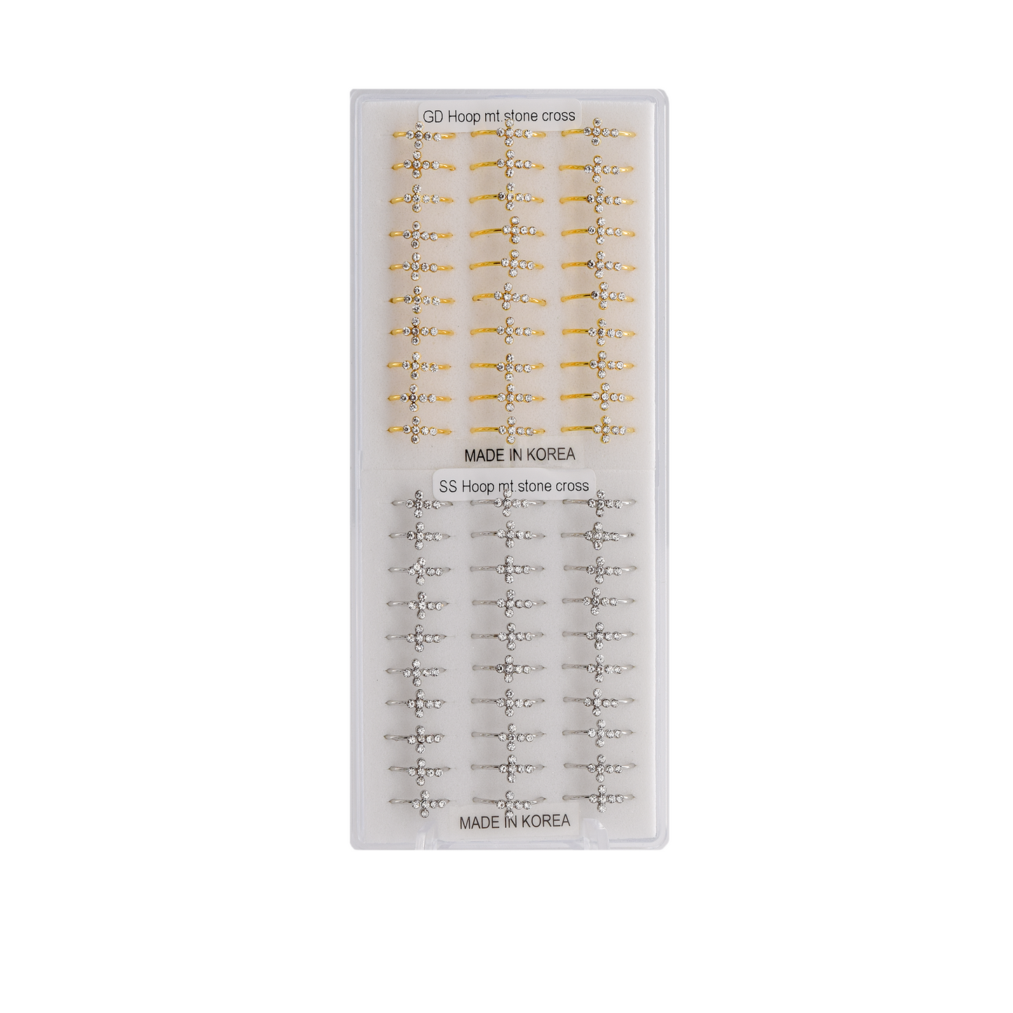 PN4H Multi Stone Cross Hoop