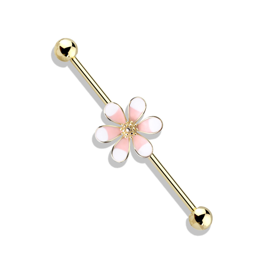 (IB) Two Tone Enamel Flowers