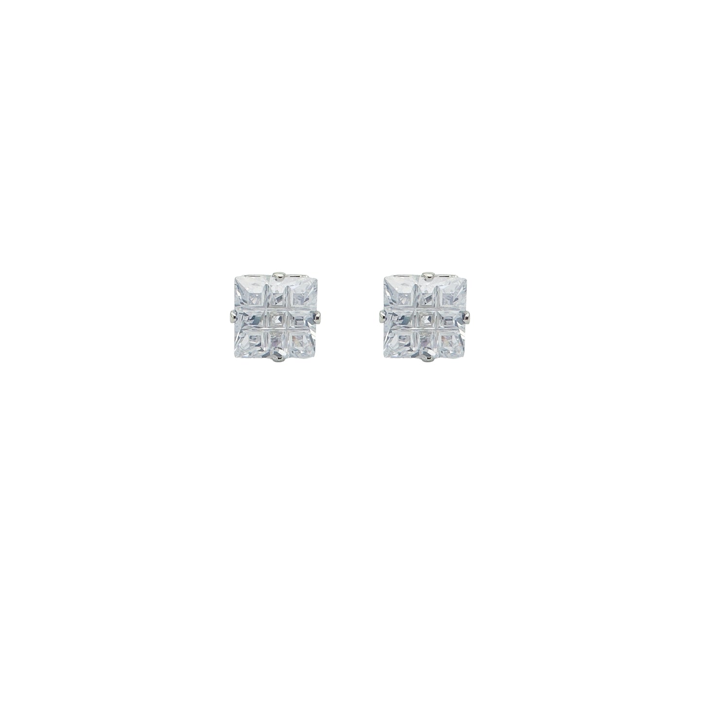 Cubic Zirconia Earring-Multi Square