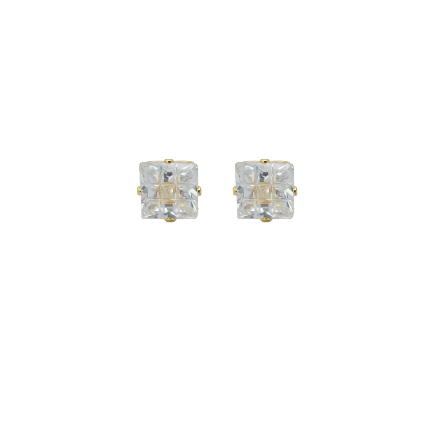 Cubic Zirconia Earring-Multi Square